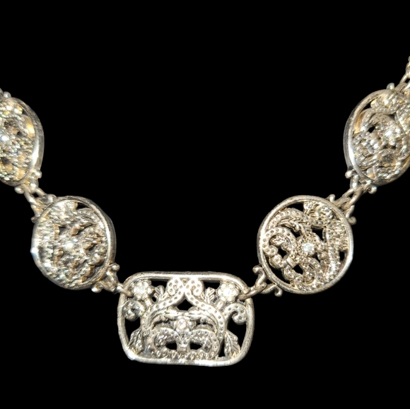 Metal Charm Chain Link Necklace 16" L10 - Picture 2 of 3